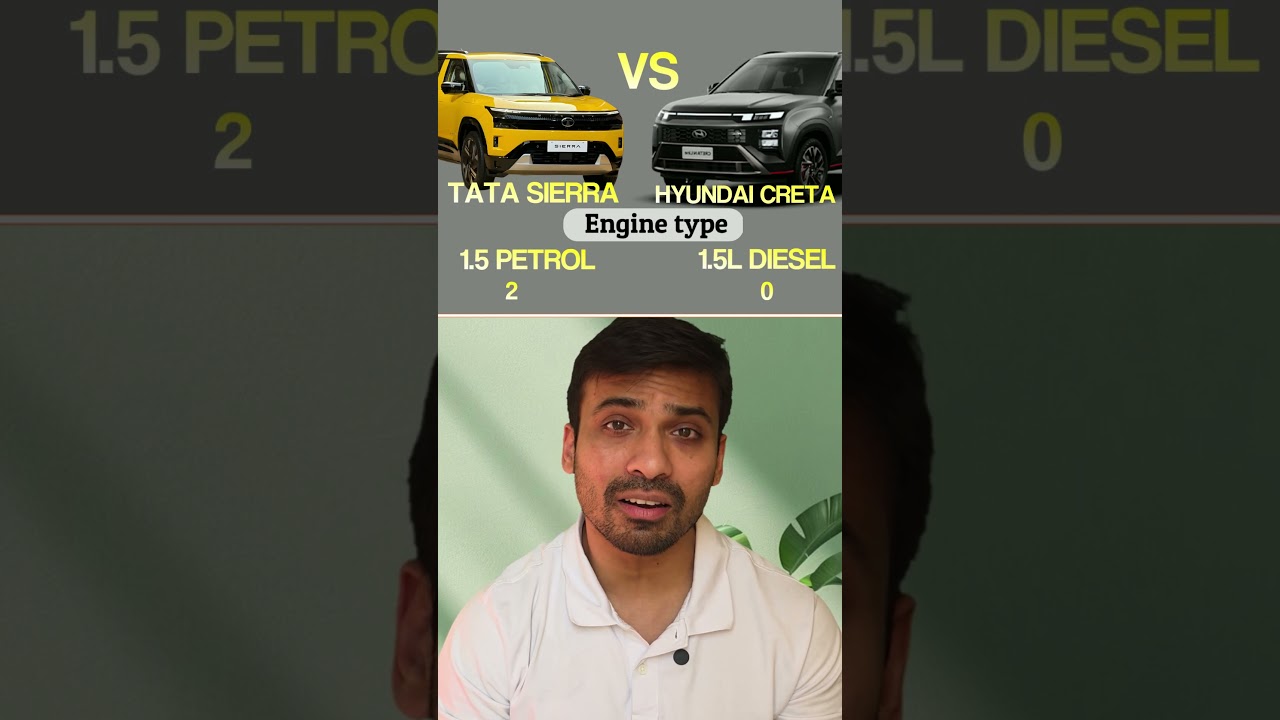 Tata Sierra vs Hyundai Creta | Full Comparison | Price, Mileage, Features