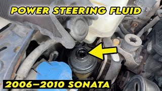 2006–2010 Hyundai Sonata / Power Steering Fluid Location 2009 Hyundai Sonata Oil