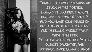 Tinashe ~ Heavy Weight ~ Lyrics 