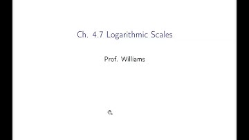 Ch. 4.7 Logarithmic Scales