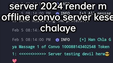 Server 2024 | RENDER M OFFLINE CONVO SERVER KESE CHALAYE #render server