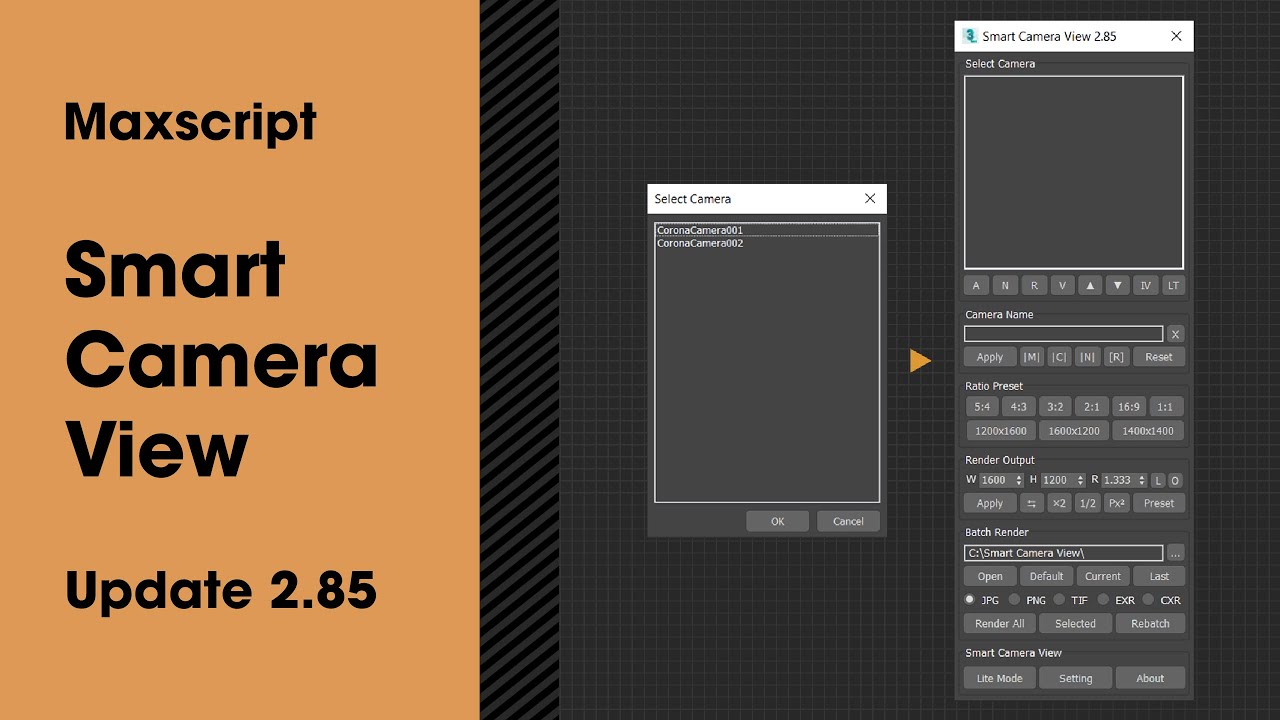 Smart Camera View 2.85 — Render Setup Update, New Preset Interface ...