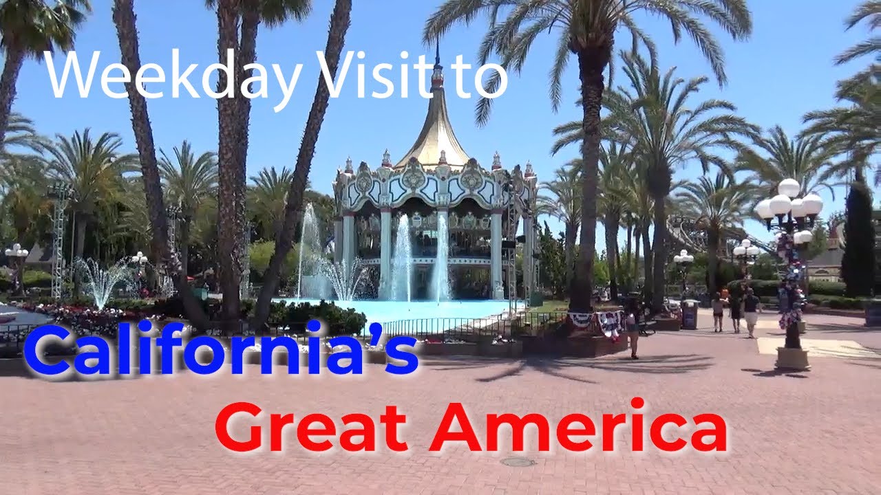 Weekday visit to California's Great America - YouTube