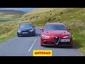 Alfa Romeo Giulia Quadrifoglio vs 2018 BMW M3 Competition Pack | Super saloon review | Autocar