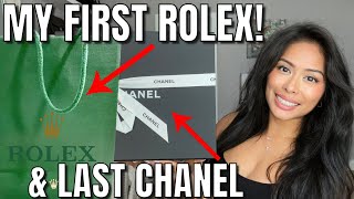 UNBOXING MY ✨FIRST ROLEX WATCH✨ & MY LAST CHANEL BAG EVER! LUXURY HAUL & NEW FARFETCH CODE