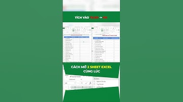 Cách MỞ đồng thời 2 sheet KHÁC NHAU của CÙNG 1 FILE Excel! #Shorts