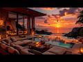 Luxurious Seaside Balconies And Sweet Bossa Nova Music Relaxing Jazz With Warm Sunset Sea Views 