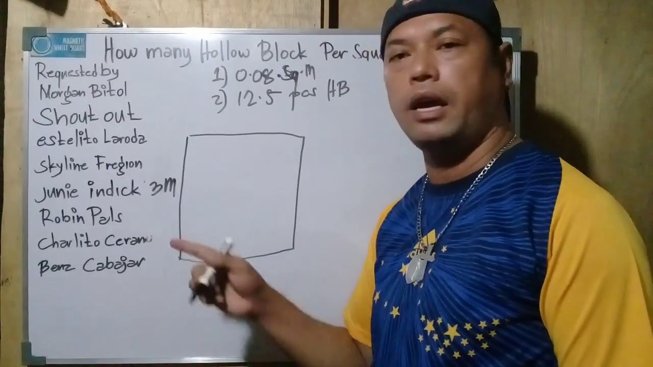 How many Hollow Block Per Square Meter's - YouTube