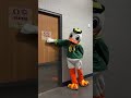 The Oregon Duck stopped by practice to w̶r̶e̶a̶k̶ h̶a̶v̶o̶c̶ say hi.