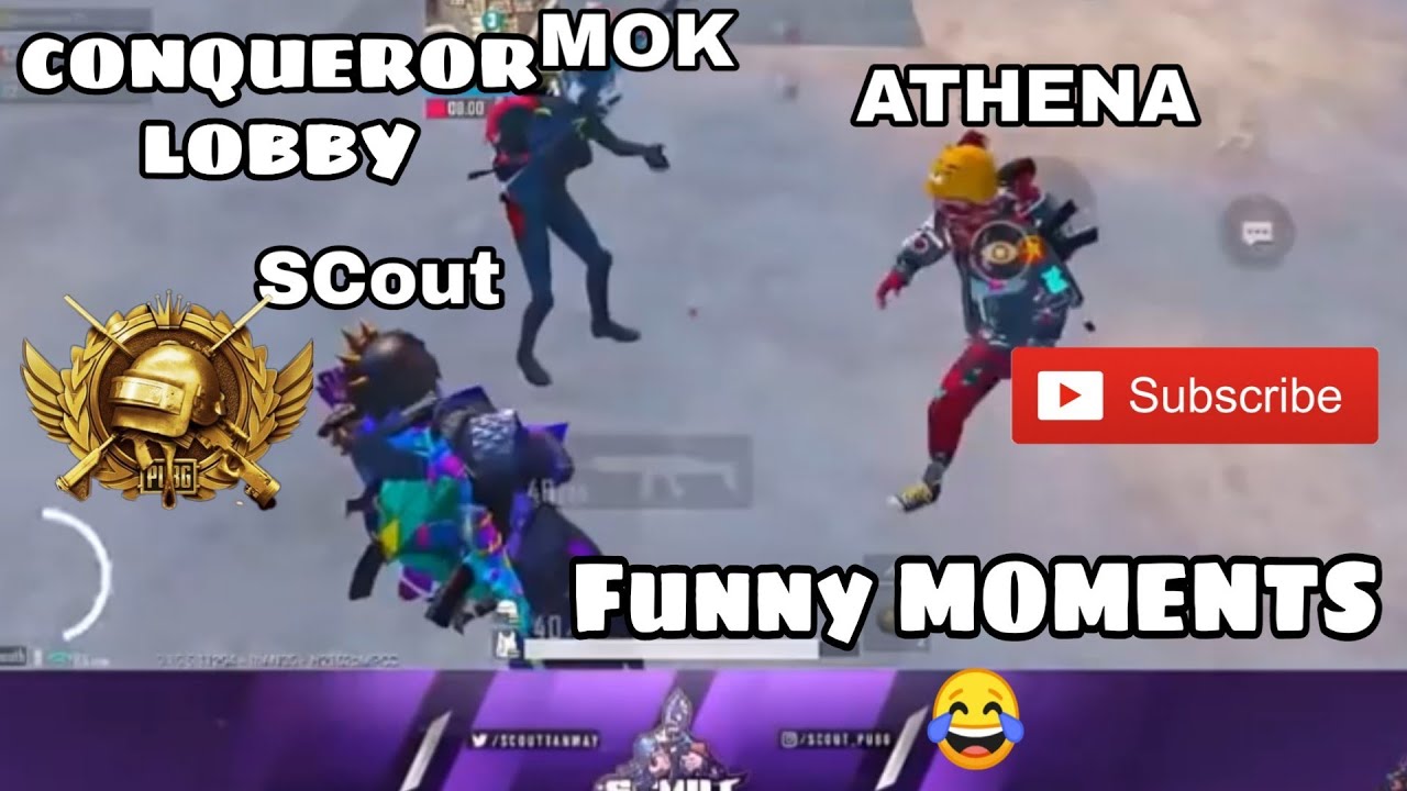 SCout ATHENA AND MOK IN CONQUEROR LOBBY | Funny MOMENTS  😂😂