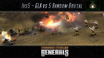 [C&C Generals] 1 vs 5 allied Brutals as GLA