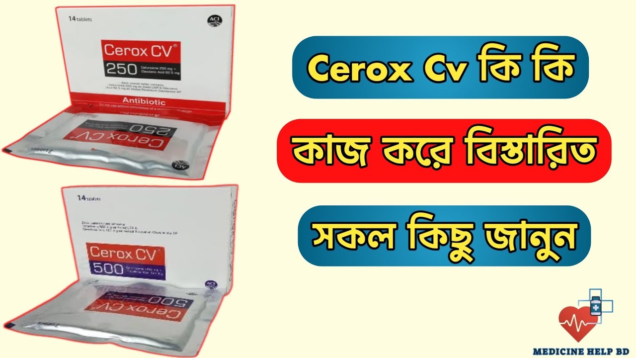 Cerox cv 250/500 mg tablet | cerox cv 500 কি কাজ করে 