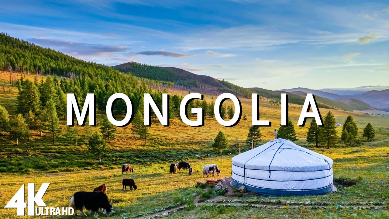 FLYING MONGOLIA (4K UHD) - Relaxing Music Along With Beautiful Nature ...