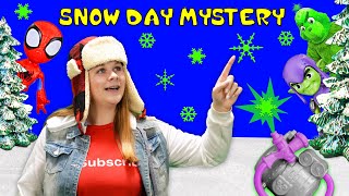 assistant and spidey solves the green snow day mystery with paw patrol