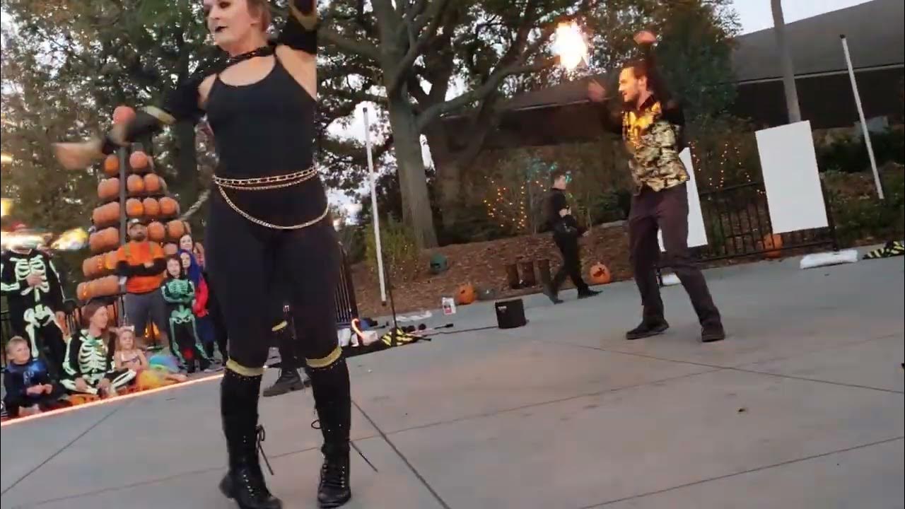 Fire show Omaha Zoo Halloween 2023 YouTube