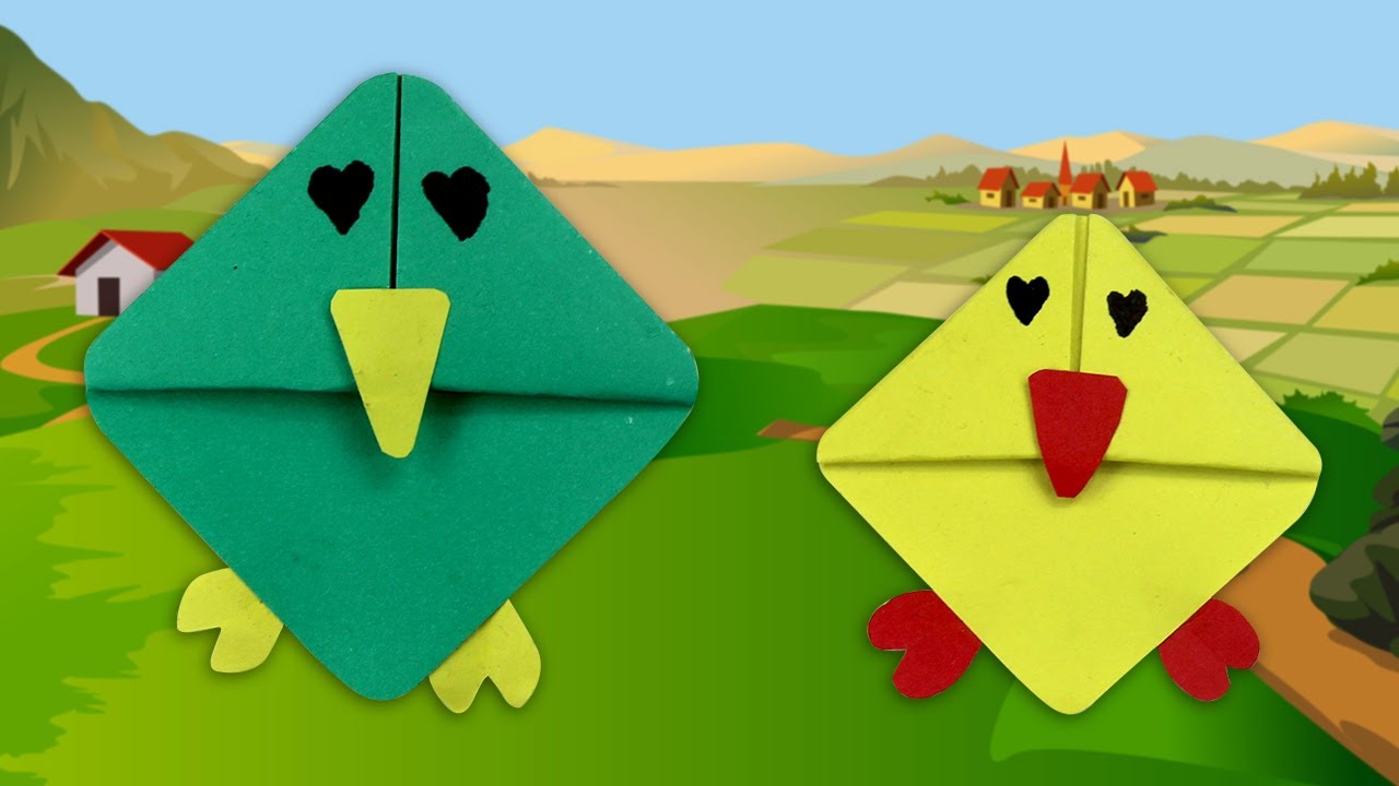 How To Make Paper Chicken Bookmark Design 🐔 Cute & Easy Paper Crafts