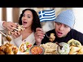 Picky Husband Tries AUTHENTIC GREEK FOOD! | Vlogmas Day 5
