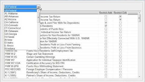 Restricted Forms Setup - CrossLink Professional Tax Software