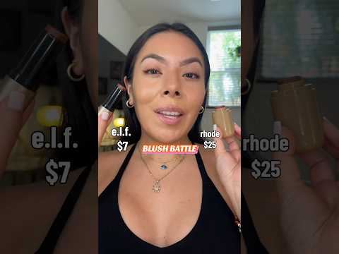 Blush Battle $7 e.l.f. VS $25 rhode #blush