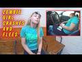 Zombie Girl Crashes Into Another Car and Flees