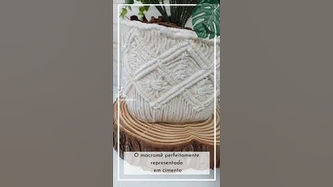 Lindo Cachepot Cimento Macramê