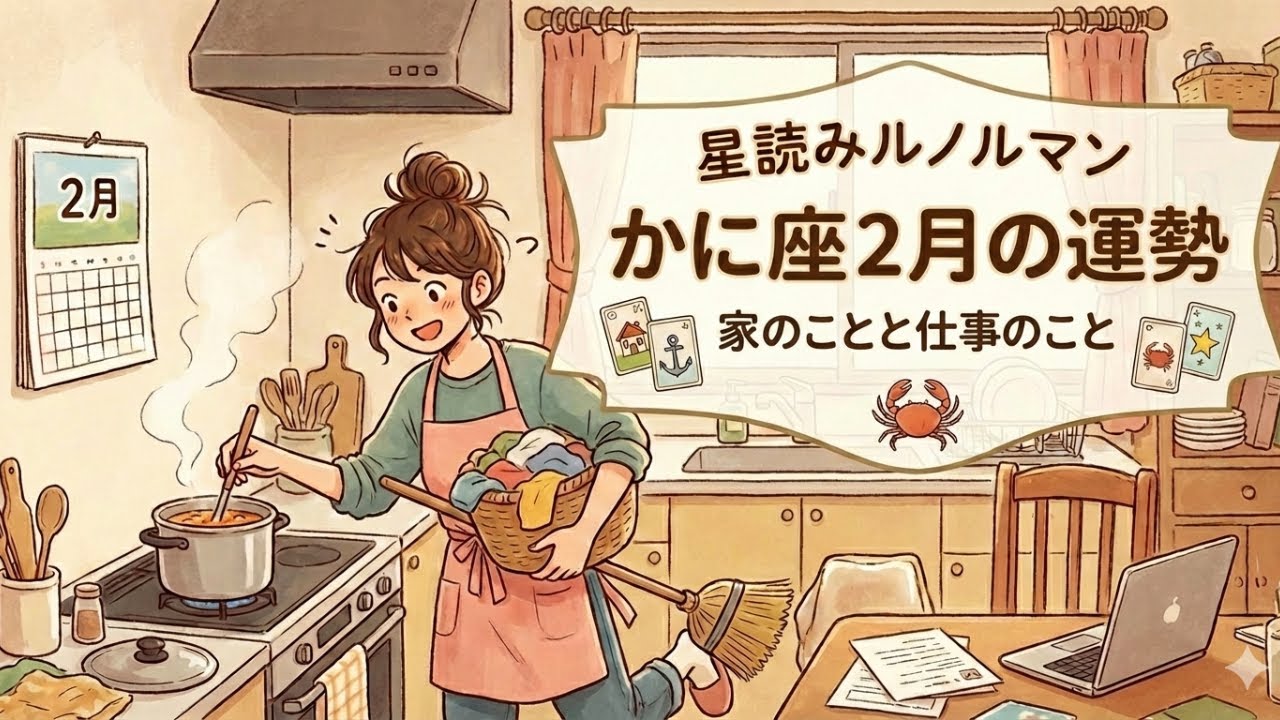 星読みルノルマン/かに座2月の運勢/家の事と仕事のこと