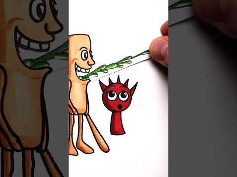 Cute ❤️🍭🍧🍊🍉💧🍋💕 #toonymoonyart #papercraft #animation #sprunki #brainrotanimals
