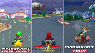 Evolution Of Gba Luigi Circuit Course In Mario Kart Series 2001-2023