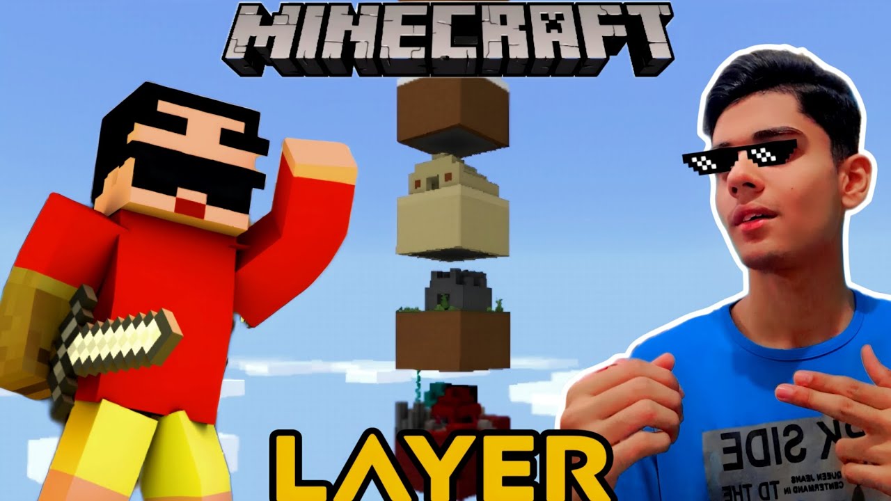 MINECRAFT BUT MY WORLD IS IN LAYER SHAPE - YouTube