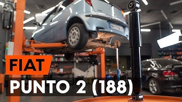 How to change rear shock absorber on FIAT PUNTO 2 (188)  [TUTORIAL AUTODOC]