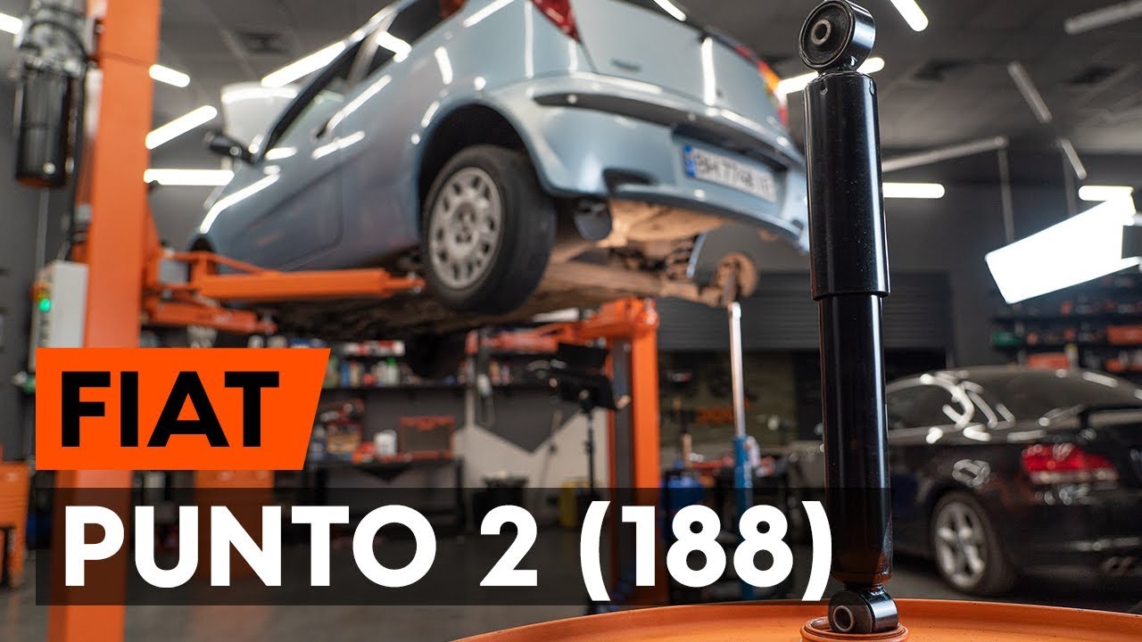 How to change rear shock absorber on FIAT PUNTO 2 (188) [TUTORIAL