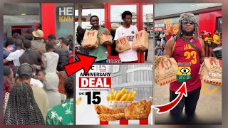 KFC GH₵15 Promo CAUSE CHAOS in Ghana — Lomg Queues and Large Crowd