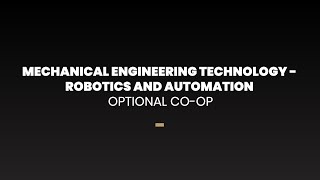 Mechanical Engineering Technology - Robotics And Automation 0092