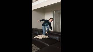 How to do a back flip on the couch Tutorial