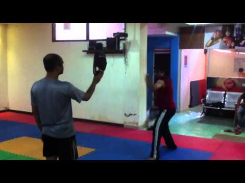 Sensei Yashpal Singh Kalsi demonstrating Tornado Kick also known as Multi Mawashi-Geri
