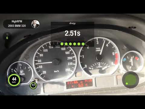 BMW E46 320D 2003 0-100KMH DRAGY ACCELERATION  CHIP STAGE 1 190PS/400 NM