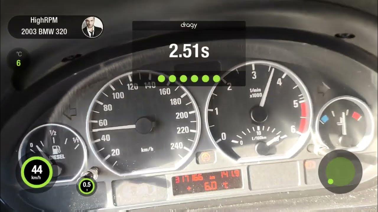 BMW E46 320D 2003 0100KMH DRAGY ACCELERATION CHIP STAGE 1 190PS/400 NM