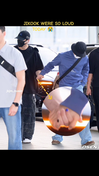 jikook holding hands and K-media calling them ji-guk couple 😭 #jikook #kookmin #jungkook #jimin #jm