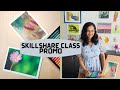 Learn to draw Florals on blurred and bokeh backgrounds with Oil Pastels (Skillshare Class Promo)