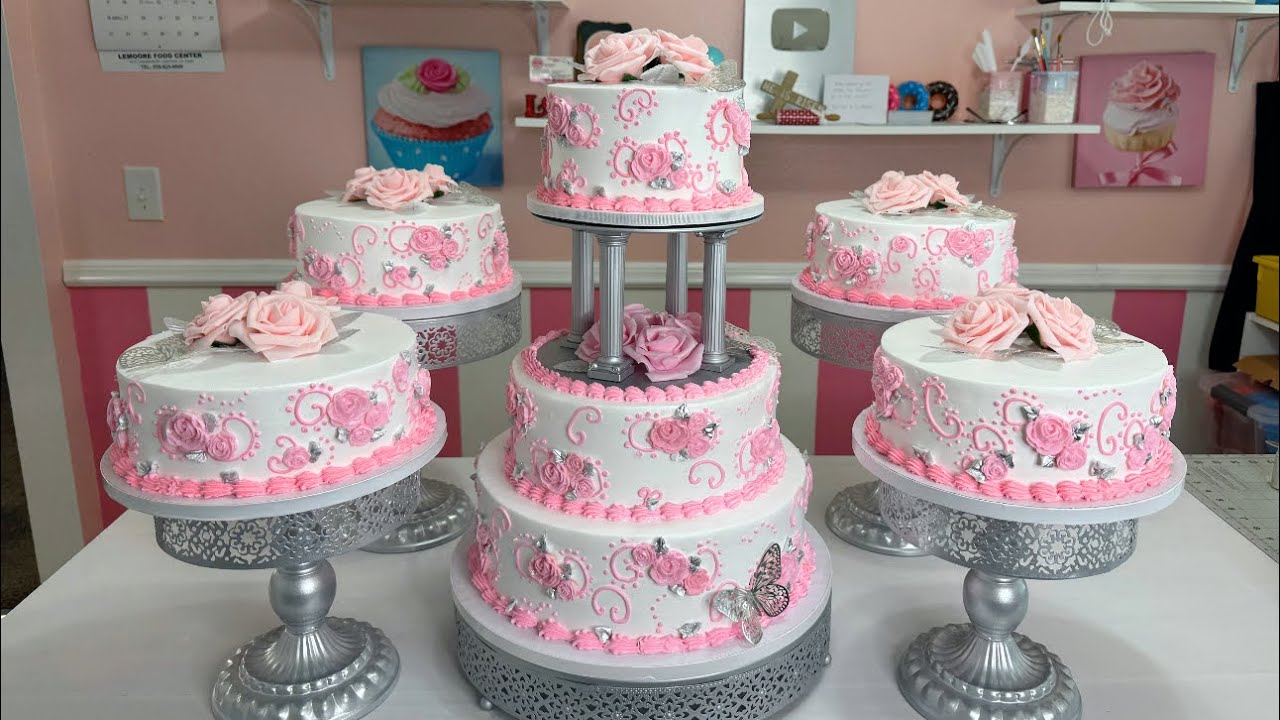 PASTEL DE QUINCEAÑERA. para 150 personas. - YouTube