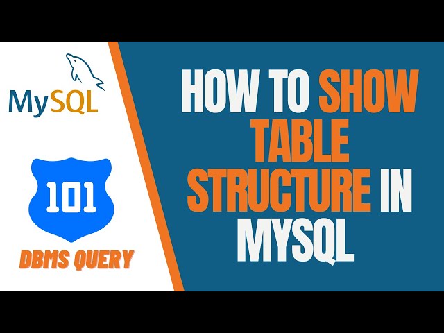 Sql Show Table Structure Mysql - Infoupdate.org