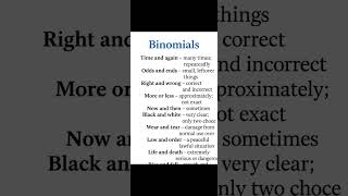 Binomials