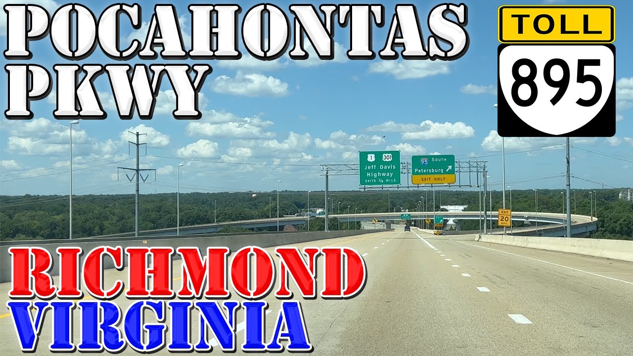 VA 895 West Pocahontas Parkway TOLL Richmond Virginia 4K