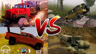 Truck Simulator Offroad 4 VS  Offroad Outlaws VS Offroad Online RTHD VS Project Offroad 20