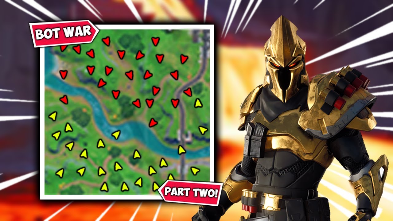 EPIC BOT WAR *INSANE ENDING* | Fortnite Minigames | Palmtreez