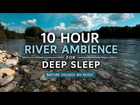 10 Hours of River Sounds for Sleep | Relaxing Water Ambience (No Music)