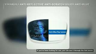 YIMARUILI 1.56 1.61 1.67 1.74 Anti-reflective Anti-scratch UV400 Anti-blue Light Lenses HMC Coating