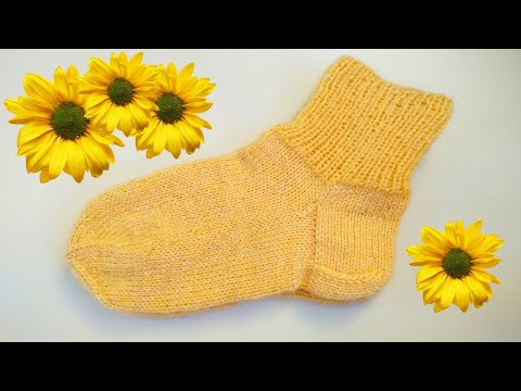 Как вязать носки спицами для начинающих пошагово на 5 спицах для ребенка