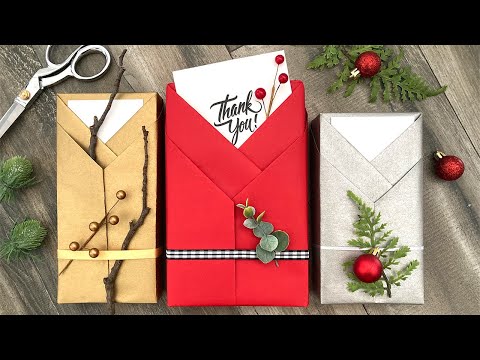 Christmas Gift Wrapping Idea (*for shallow, rectangular boxes)