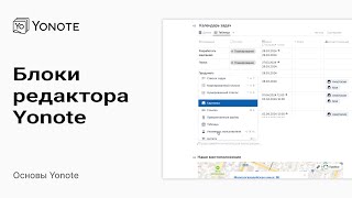 Блоки редактора Yonote
